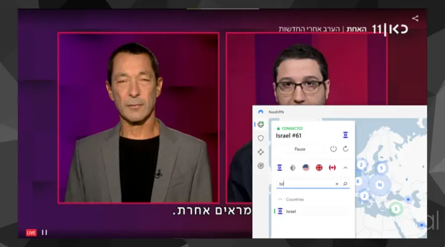 Watch Israeli TV with NordVPN
