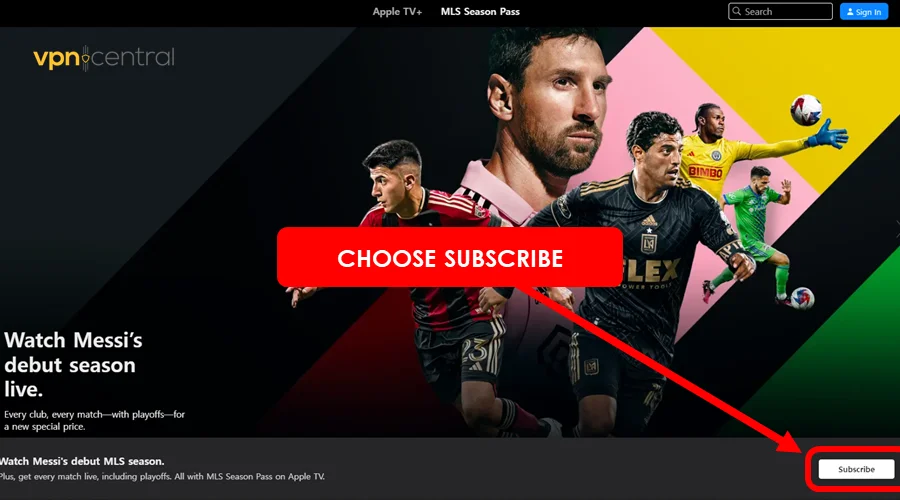 choose subscribe to mls