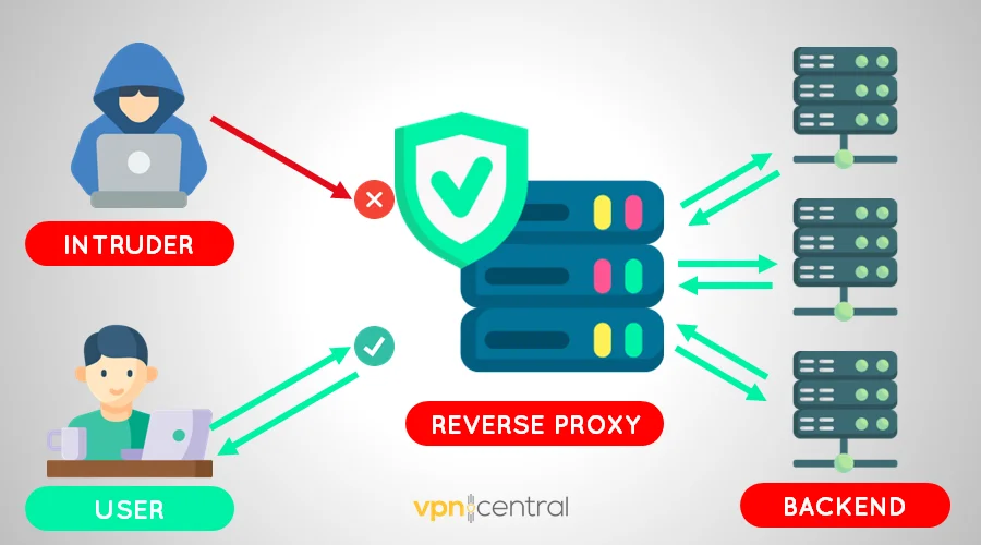 illustration of how a reverse proxy works