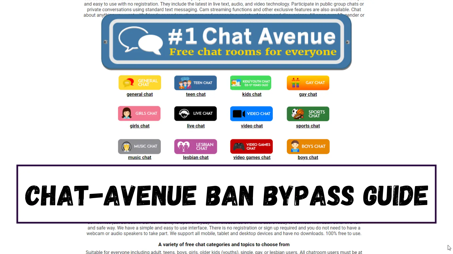 Chat-Avenue Ban Bypass