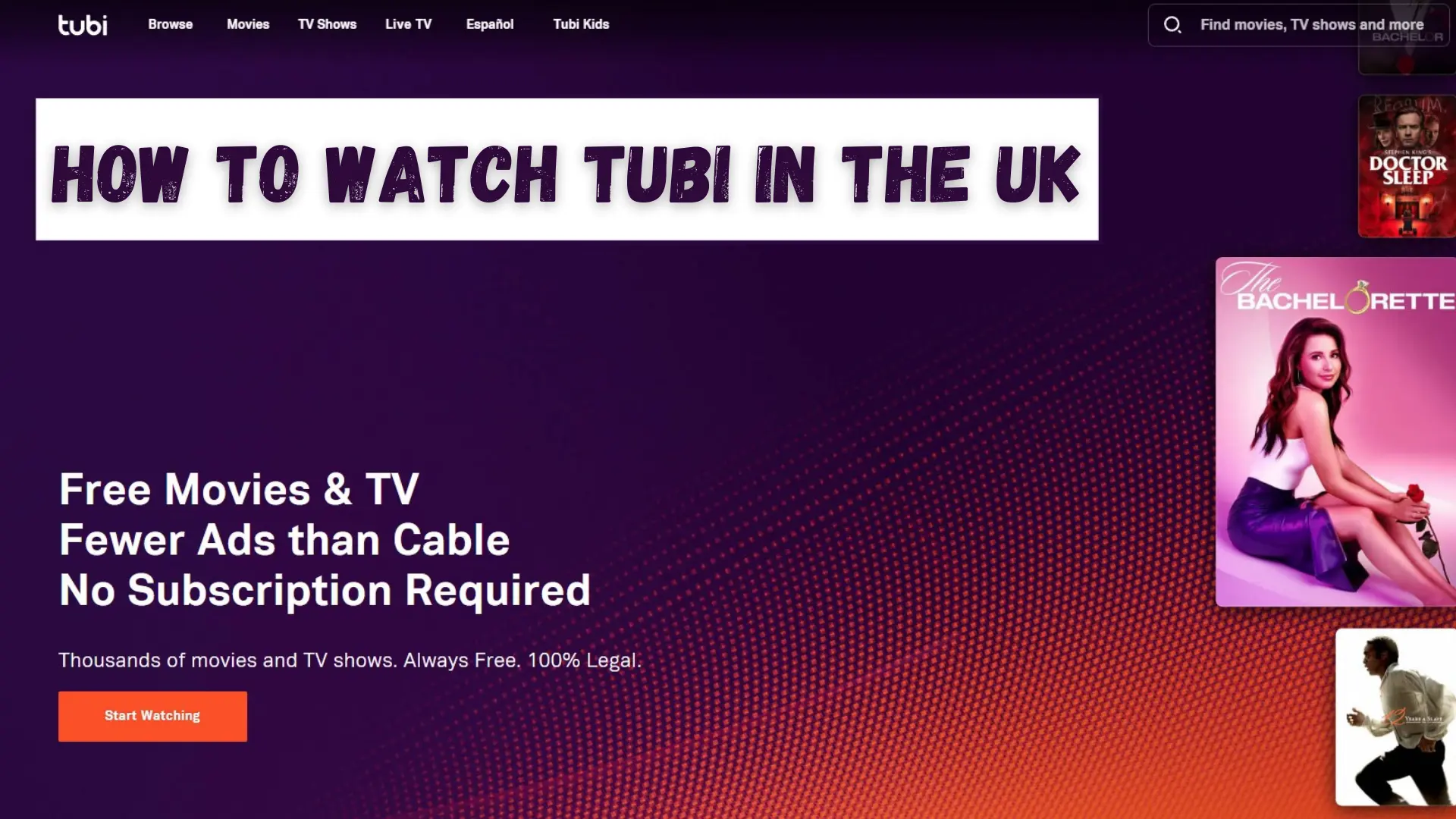 Watch Tubi in the UK