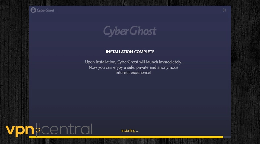 cyberghost installation for quotev
