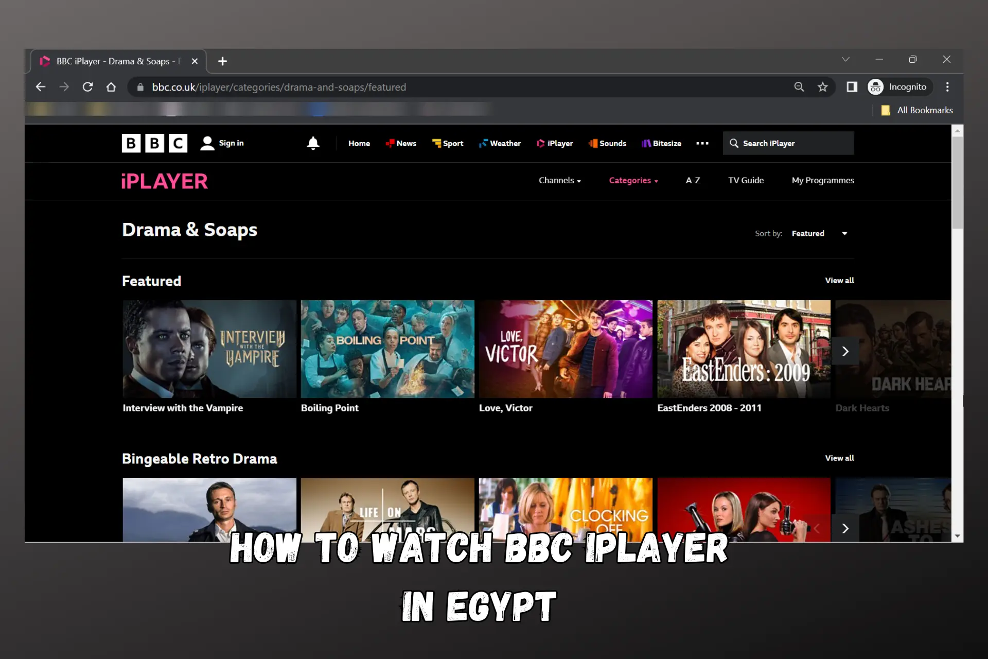 how to watch bbc iplayer in egypt