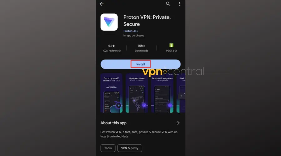 install proton vpn on android