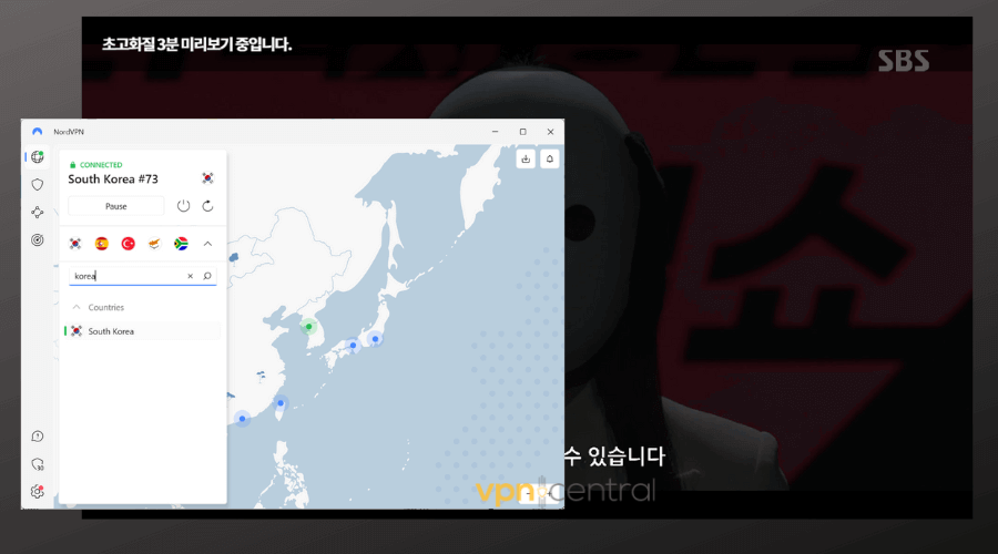 nordvpn unlocking korean tv in canada