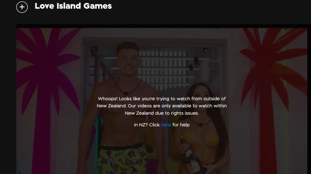 tvnz love island games geo-restriction error