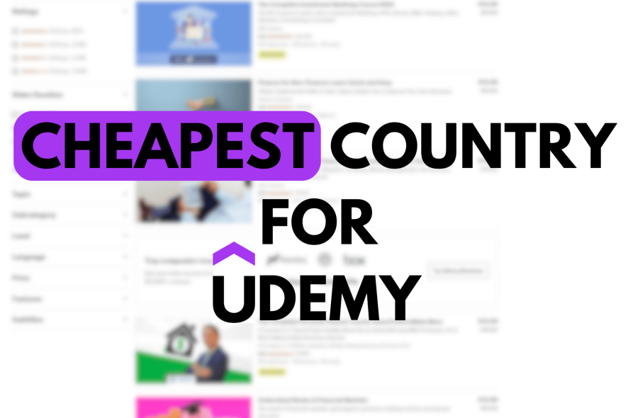 The cheapest country for Udemy