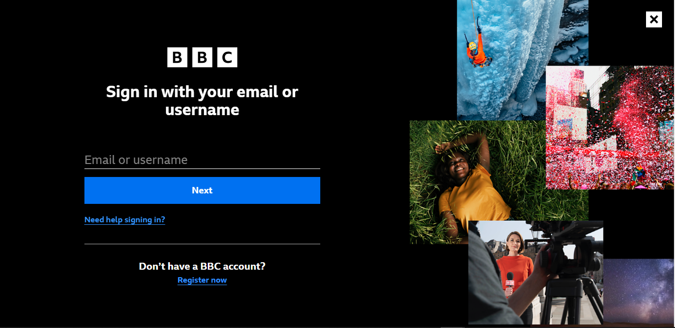 BBC iPlayer Register 