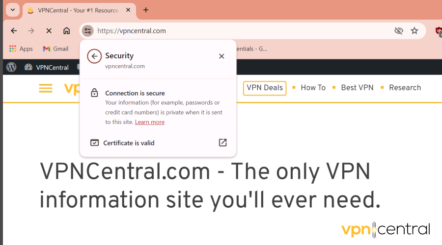 A https website is secure for sharing sensitive information