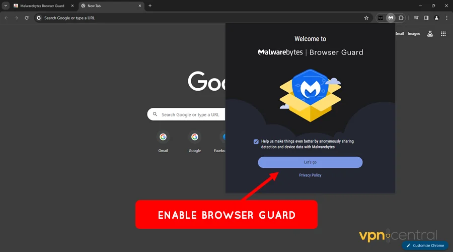 activate browser guard