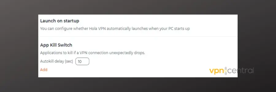 hola vpn killswitch feature