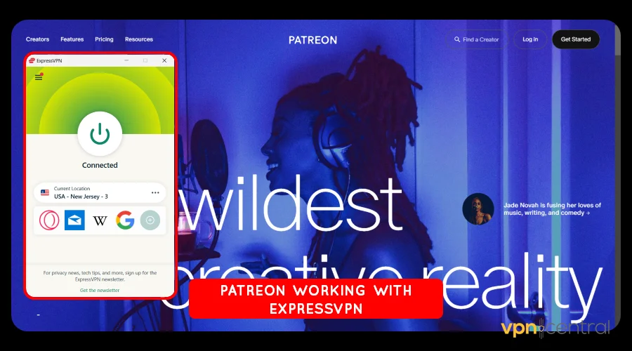 patreon working with expressvpn
