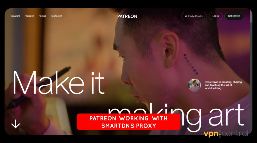 patreon working with smartdns proxy