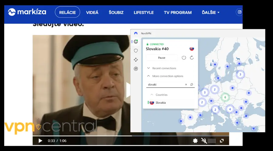 streaming markiza tv slovak channel using nordvpn
