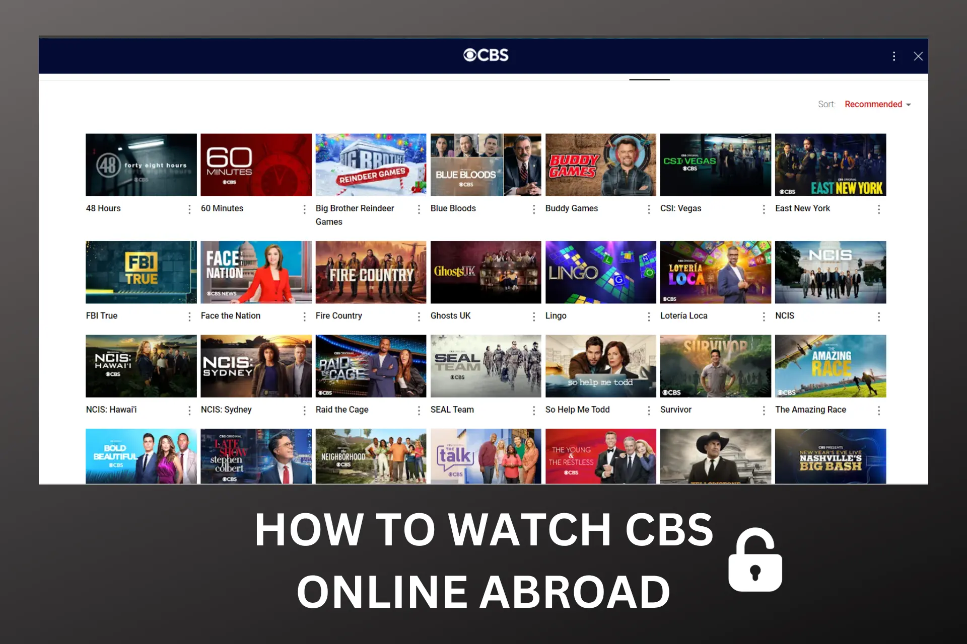 watch cbs online abroad