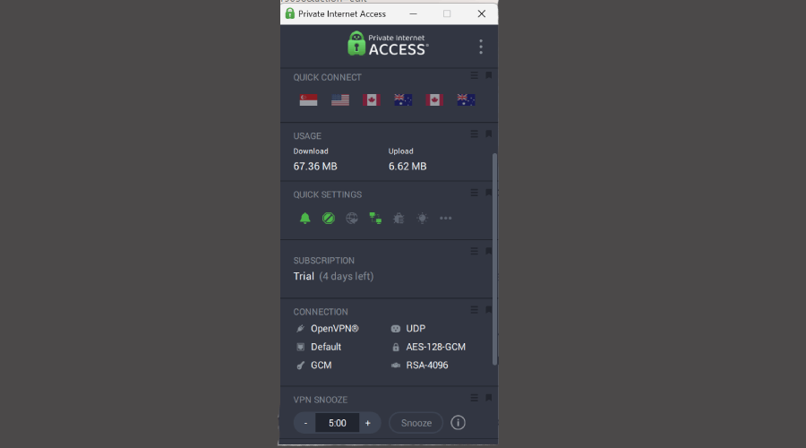 A vpn sees IP address and amount of data used