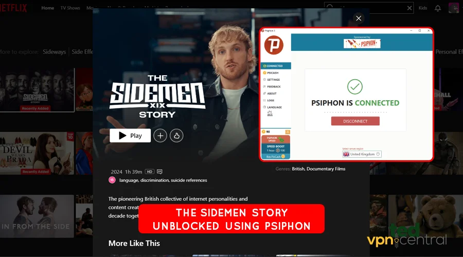 sidemen story unblocked using psiphon