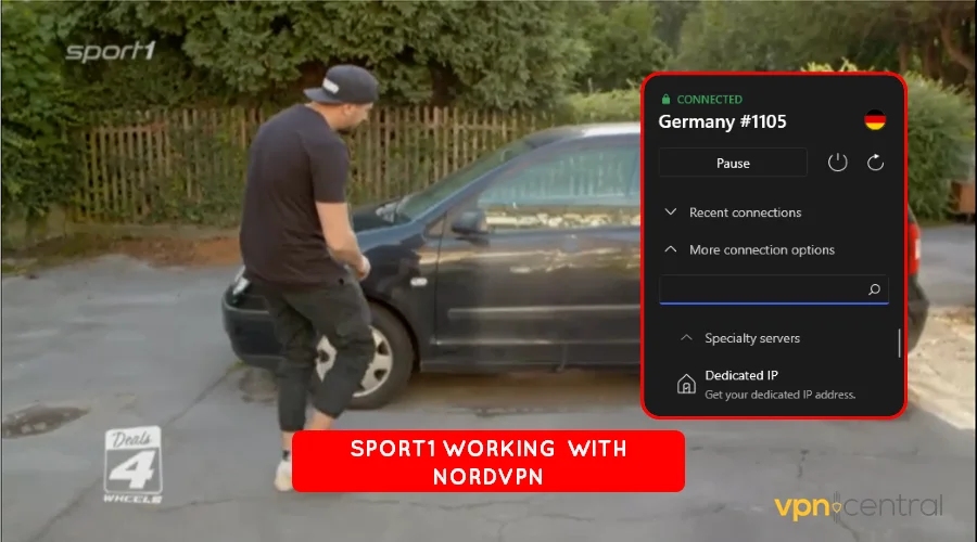 sport1 working with nordvpn