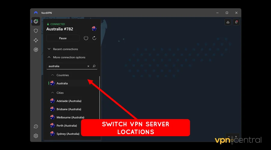 switch vpn server locations