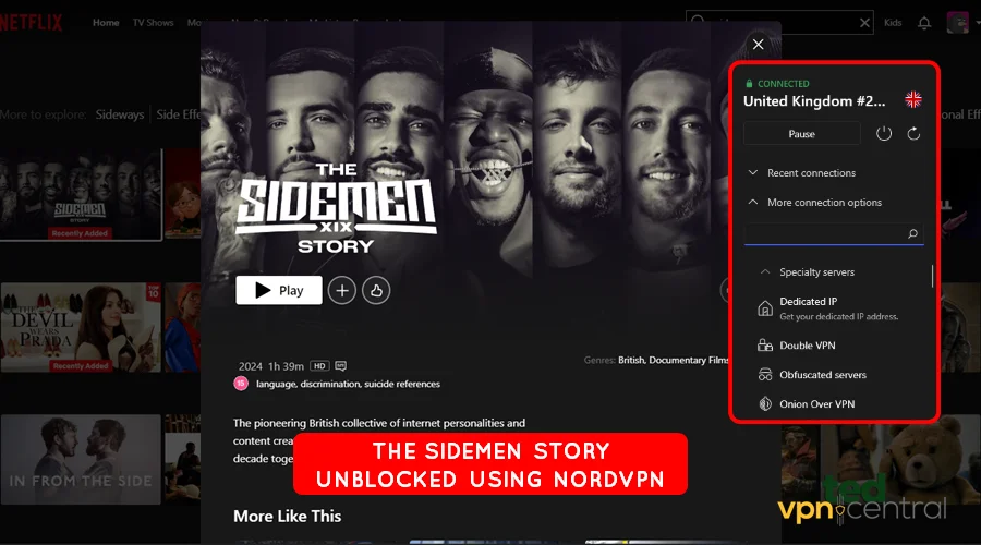 the sidemen story unblocked using nordvpn