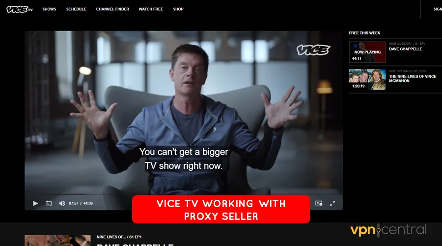 vice tv working with proxy seller