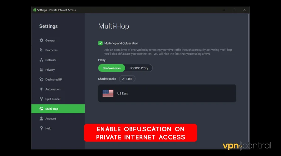 enable obfuscation servers on private internet access