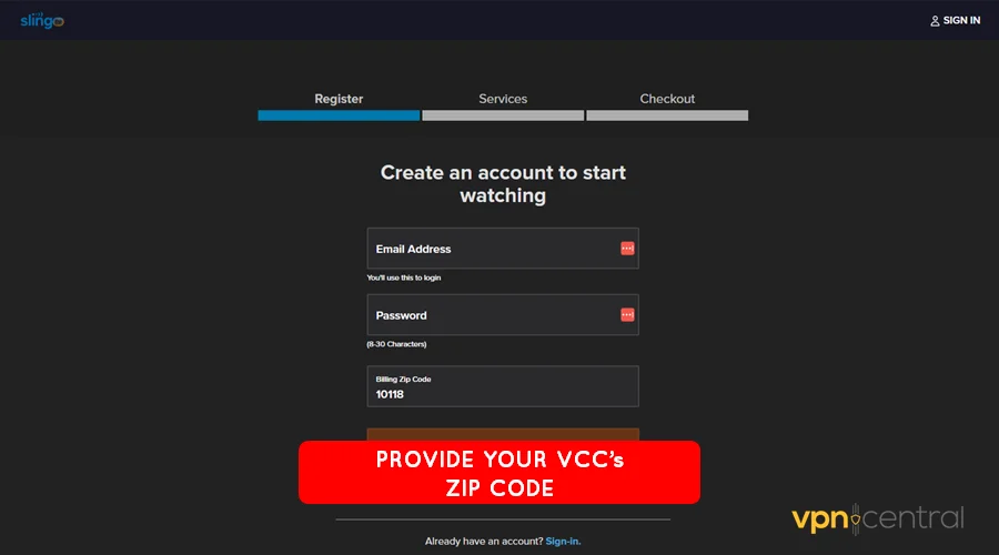 provide your vcc zip code